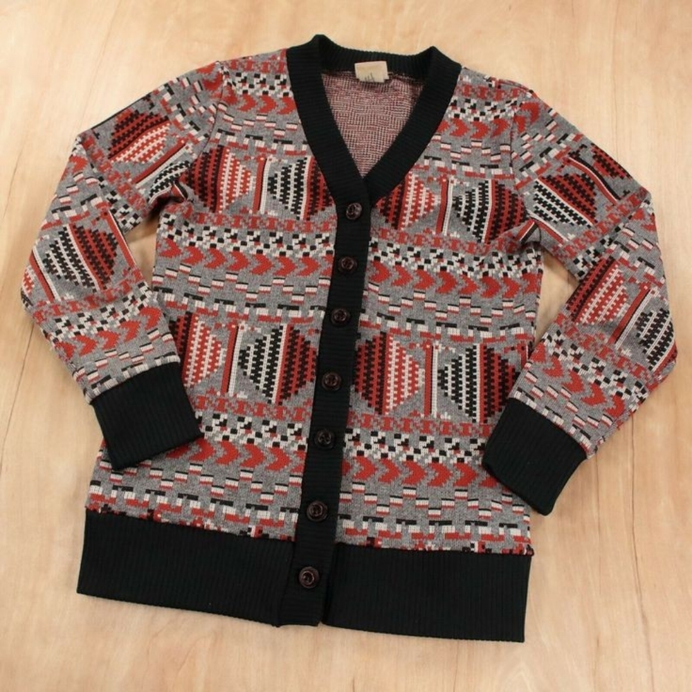 Catalina Button Up Patterned Cardigan - image 4